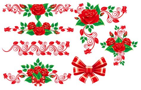 Rose Border vector free download