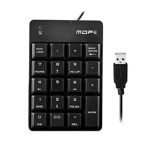 Mofii X810 USB Wired Keyboard Numeric Keyboard Portable 18 Keys Office