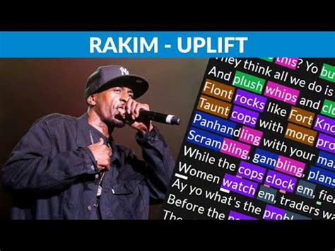 Rakim - Uplift | Lyrics, Rhymes Highlighted | Verse 1 and 2 - YouTube
