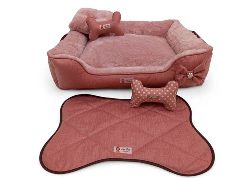 Cama Pets Suede e Pelúcia Dupla Face 60x60 c Alças e Tapete