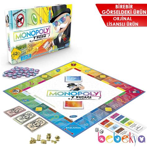 Orjinal Hasbro Monopoly Y Ku A Kutu Oyunu Monopoly Masa Oyunu Bebekya