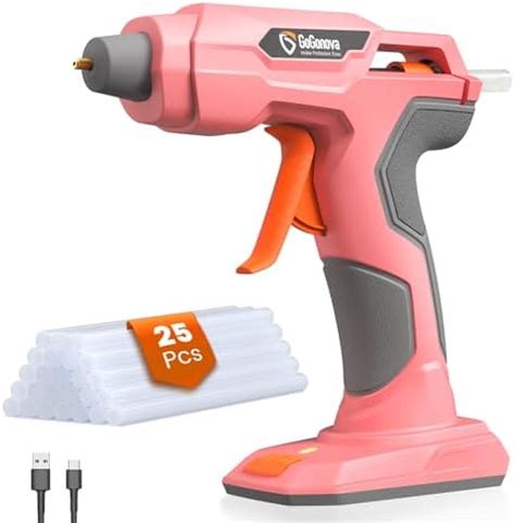 Amazon Workpro Pink Cordless Hot Melt Glue Gun V Rechargeable Fast Preheating Glue Gun