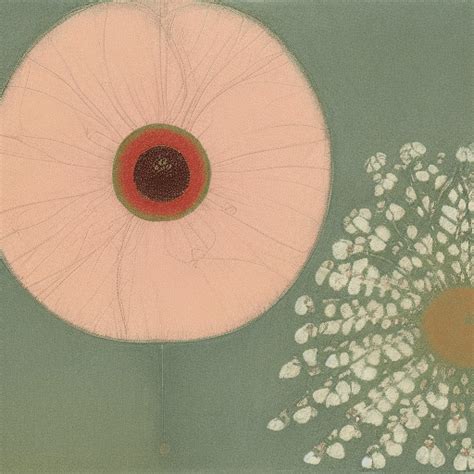 Hilma Af Klint Realism Flowers In A Field · Creative Fabrica