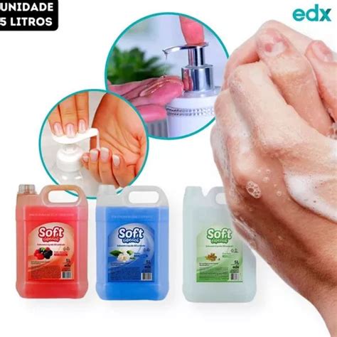 Sabonete Líquido Glicerinado 5l Soft Ação Hidratante Edumax Fragrâncias