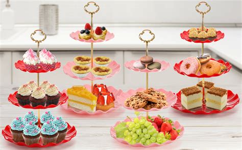 Amazon Deayou Pack Tier Cupcake Stand Plastic Dessert Stand