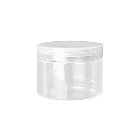 250 Ml 8 Oz Pet Plastic Round Jar With Screw Cap Pet Jar Single Wall