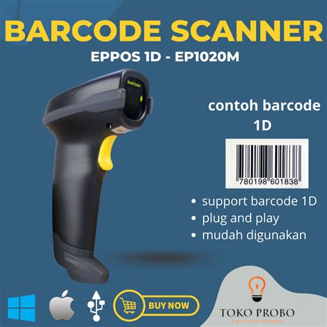 Jual Barcode Scanner 1D EPPOS EP1020M Alat Kasir Toko Shopee Indonesia