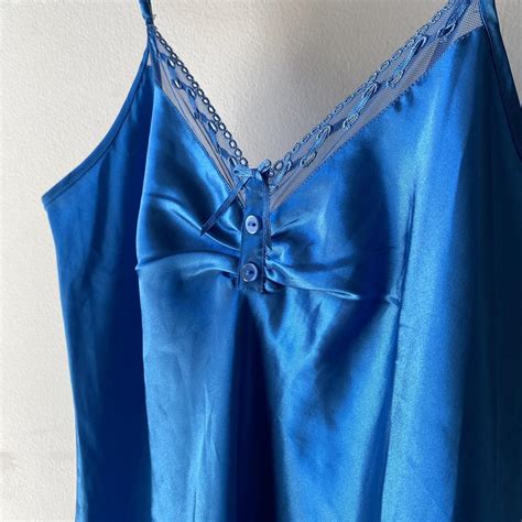 Stunning cyan blue slip dress 🧿 Such a striking... - Depop