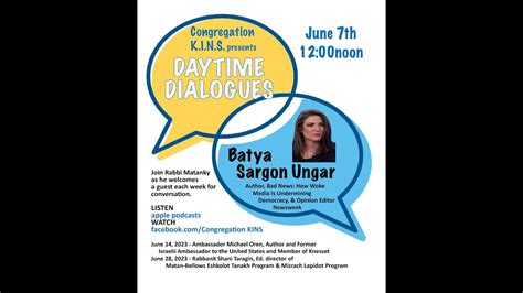 Daytime Dialogues With Batya Ungar Sargon S3 E38 YouTube