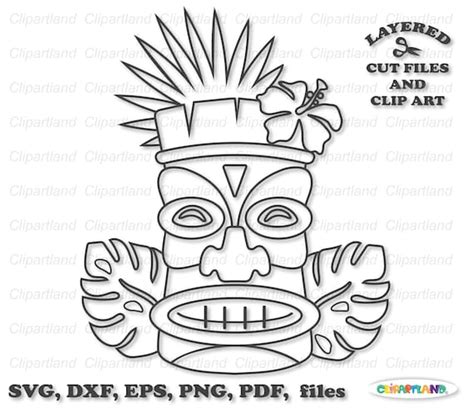 Instant Download Tiki Mask Svg Cut File And Clip Art Etsy