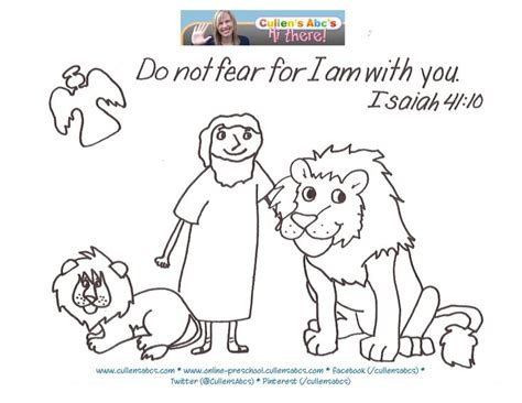 Daniel And The Lions Den Coloring Page Daniel And The Lions Den Bible