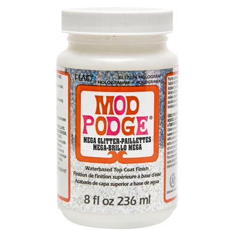 PLAID MOD PODGE MEGA GLITTER 8 OZ HOLOGRAM Birch Wholesale