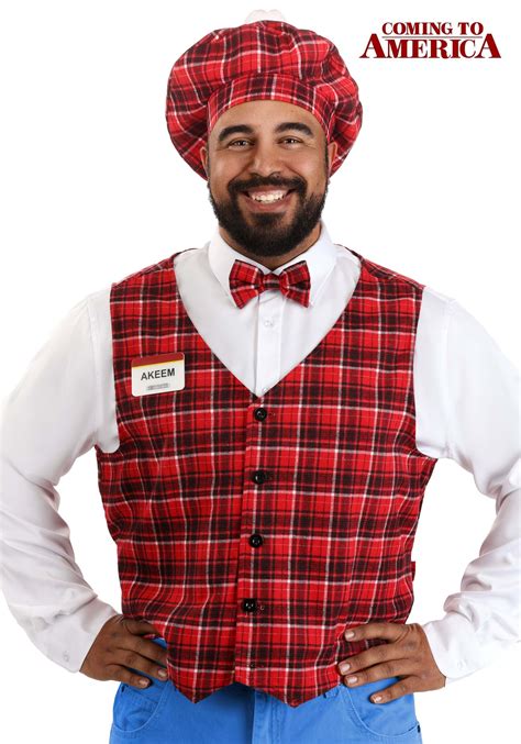 Men's Plus Size Coming to America McDowells Costume | Movie Costumes