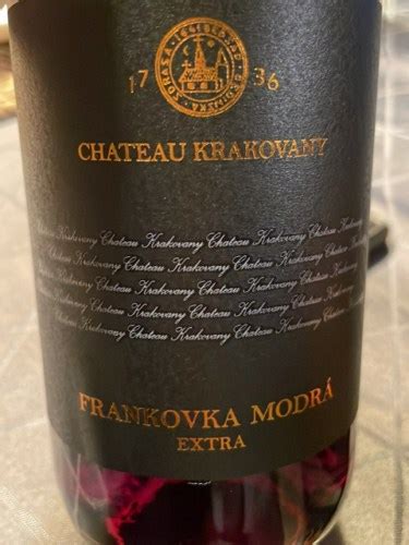 Château Krakovany Extra Frankovka Modrá Vivino US