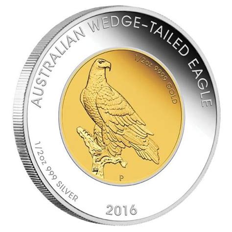 Coins Australia 2016澳大利亚楔尾鹰1盎司双金属币