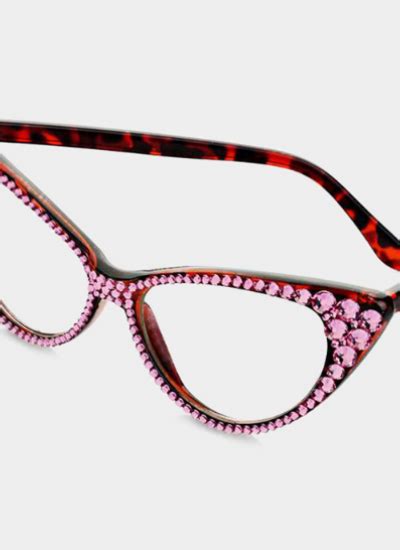 Pink Australian Crystals Cat Eye Glasses Sassy S Ts