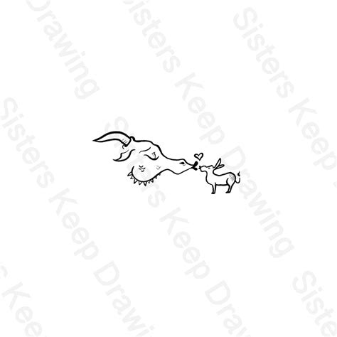 Shrek Donky and Dragon Kiss Tattoo Transparent Permission PNG- instant ...