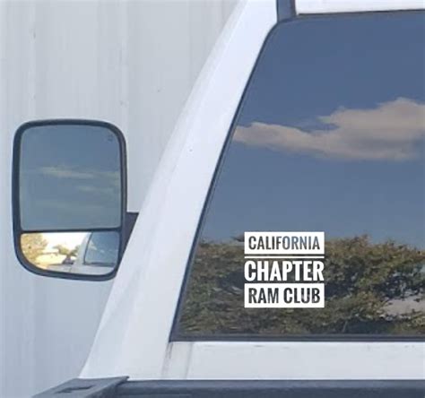 California Ram Club Chapter Decal Vinylrex