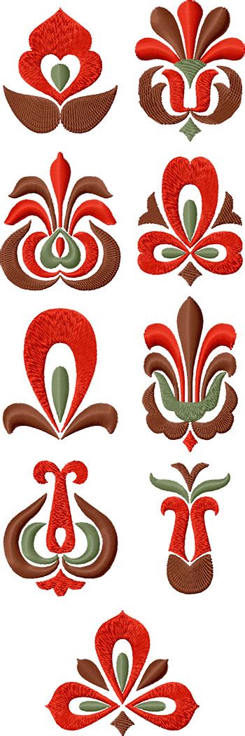 Advanced Embroidery Designs Floral Embellishment Set