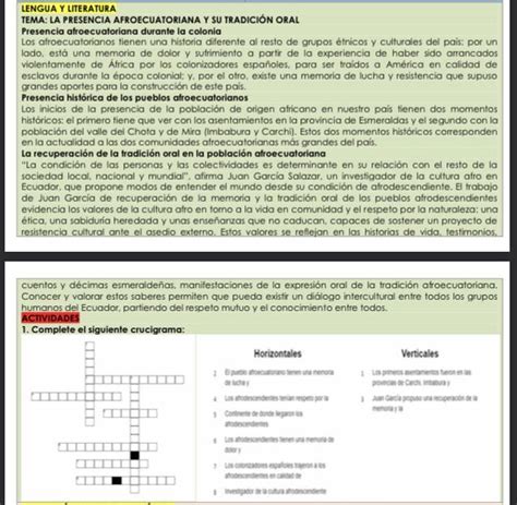 LA PRESENCIA AFROECUATORIANA Y SU TRADICIÓN ORAL Brainly lat