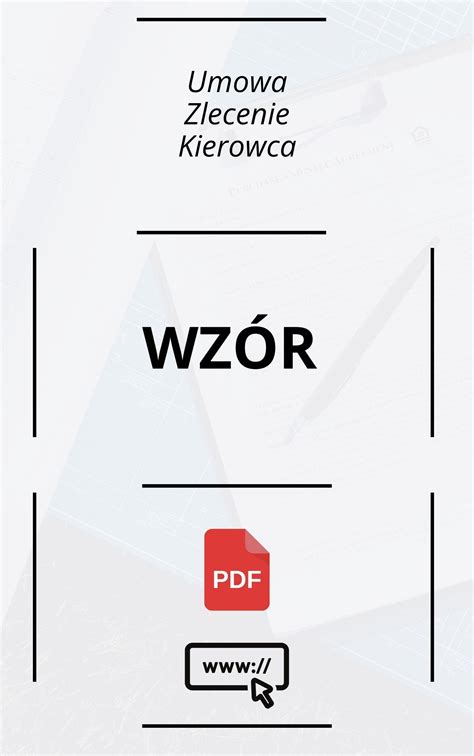 Umowa Zlecenie Kierowca Wzór PDF