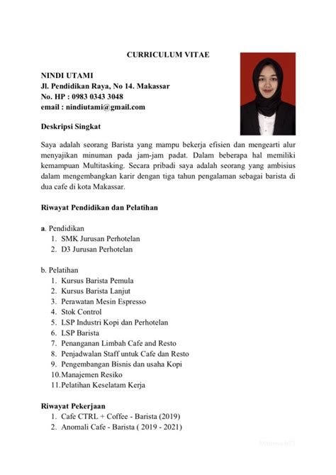 Detail Contoh Deskripsi Diri Singkat Di Cv Koleksi Nomer