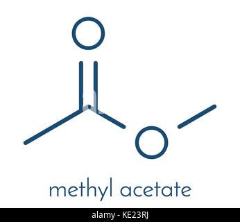 Methyl acetate, methyl ethanoate molecule. It is acetate ester, solvent ...