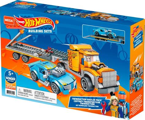 Megatransportor Hot Wheels Twinduction Set Camion Si Masina