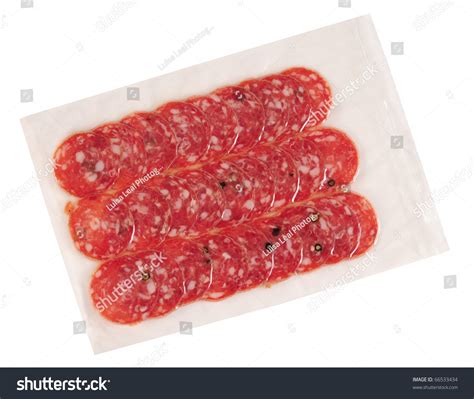 Salami Packaging Isolated Stock Photo 66533434 Shutterstock