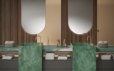 Large Green Porcelain Tiles Atlas Plan