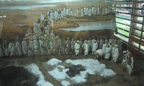gandhi making salt