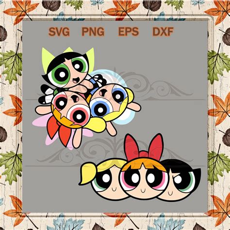 Powerpuff Girls Svg Bundle Powerpuff Png Powerpuff Girls Etsy