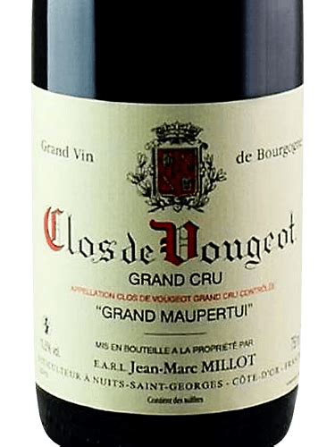 Jean Marc Millot Clos De Vougeot Grand Cru Grand Maupertui