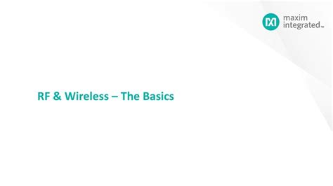 Fundamentals Of RF And Wireless Communications YouTube