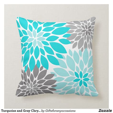 Turquoise Dorm Room Pink Grey Gray Pillows Flowers Color Psychology Patterned Throw Pillows