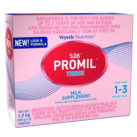 S26 Promil Three Milk Supplement For Kids 1 3 Years Old Bag In Box