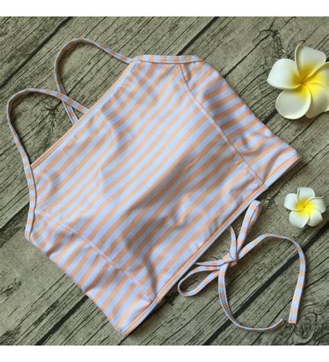 Women S Sexy Hollow Out Crochet Knit High Neck Halter Bikini Two Piece Swimwear Floral