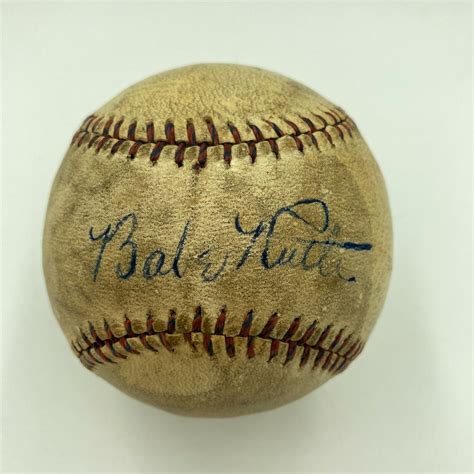 Babe Ruth Autographed Signed Beautiful Lou Gehrig Dual S