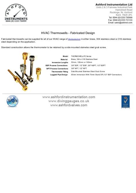 Hvac thermowells fabricated design | PDF