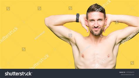 Handsome Shirtless Man Showing Nude Chest Stock Photo 1375359473 Shutterstock
