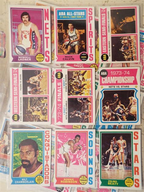 Vintage 1974 Topps Basketball Cards. Lot of 255 Cards. - Etsy