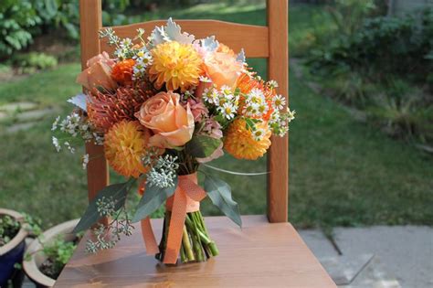 Poppy bouquet, Red poppies, Orange wedding