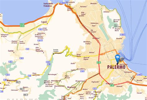 Palermo Map - Italy