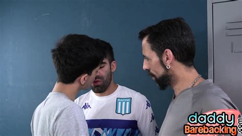 Barebacking DILFS Fuck Twink Un Public Locker Room 3some