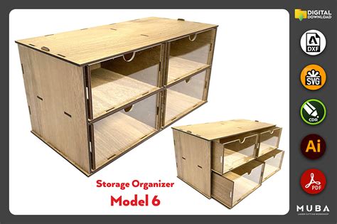 Desktop Organizer SVG, Hobby Storage Box · Creative Fabrica
