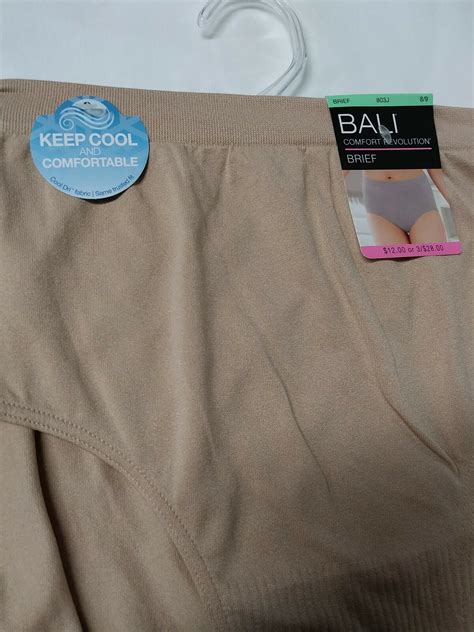 NWT BALI SOLID NUDE COMFORT REVOLUTION BRIEF 803J PANTIES SZ 8 9 EBay