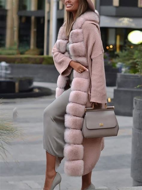 Fur Coat And Dress Outfit Outfits With Faux Fur Coats Fake Fur Fur Coat Outfit Furry Coat