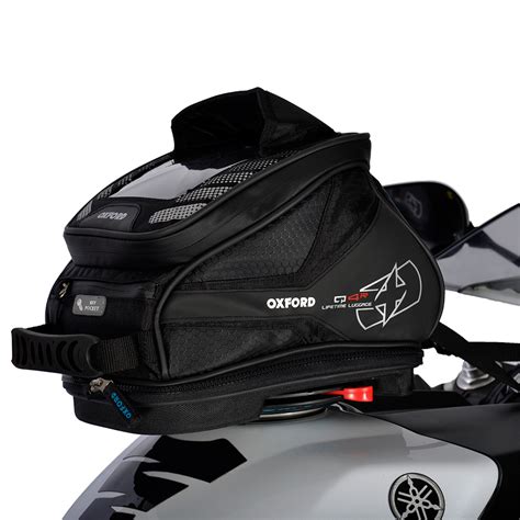 Oxford Q4R Black Motorcycle Tank Bag BDLA Motorbikes