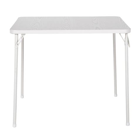 Cosco White Wood Grain Resin 34 in. Square Folding Table-14616WGW1E - The Home Depot