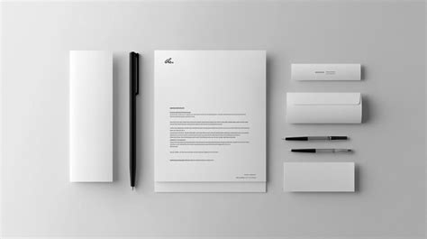 Minimalist Corporate Stationery Mockup Premium Ai Generated Image